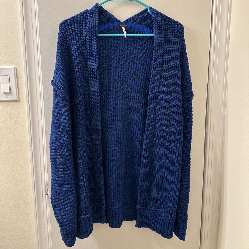 Free People oversized Blue Knit Sweater